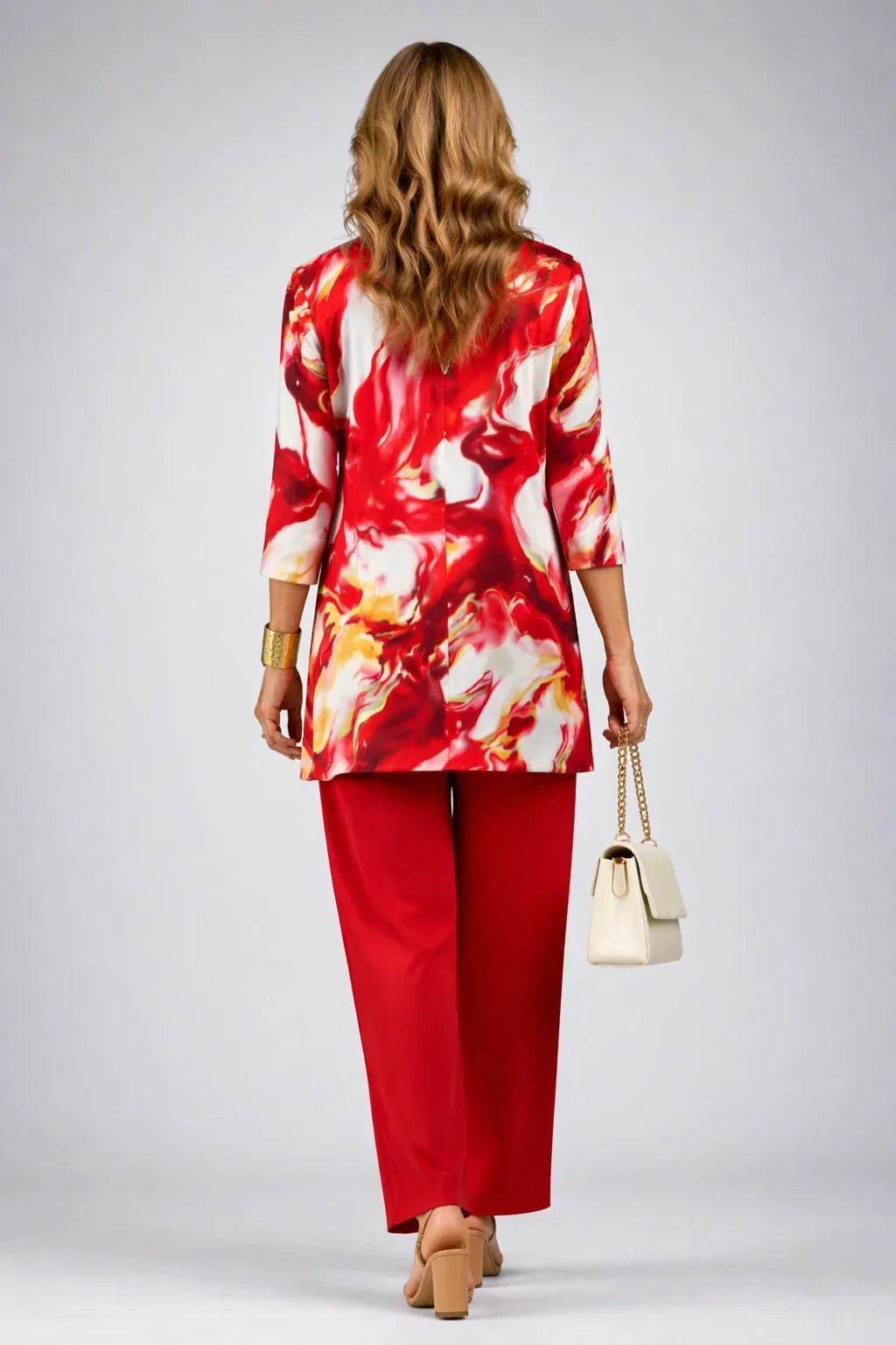 Verolyn wave print cardigan three-piece set – view 2