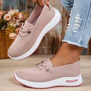 Stretch Knit Comfort Sneakers in Black — VerolynBoutique