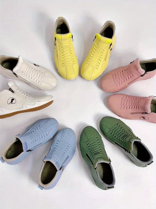 Water-Resistant Side-Zip Comfort Shoes in White — VerolynBoutique
