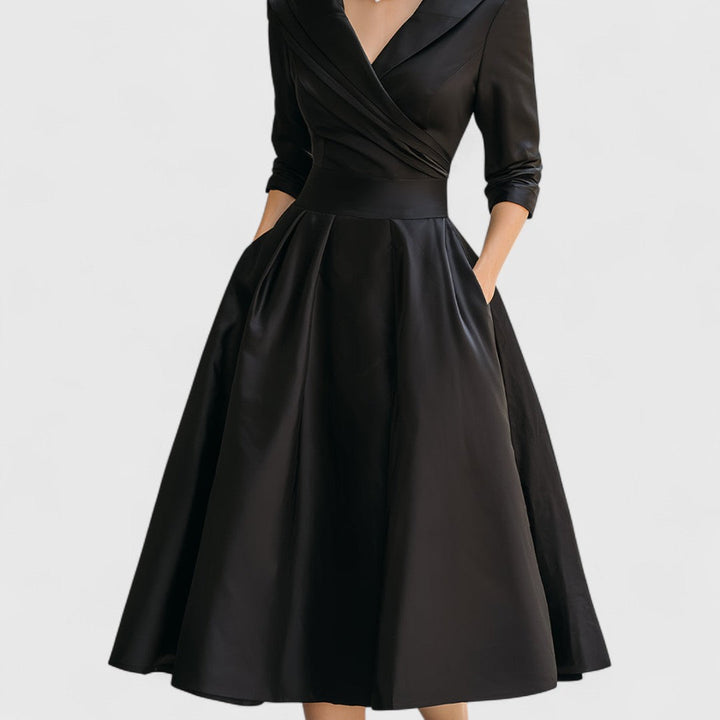Verolyn - Wrap V-Neck Midi Dress