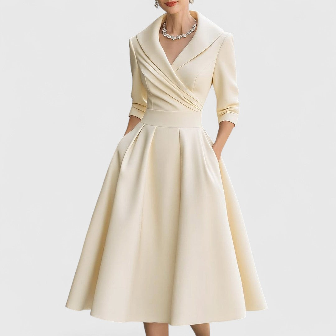 Verolyn - Wrap V-Neck Midi Dress
