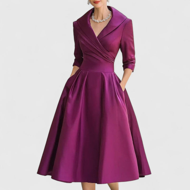 Verolyn - Wrap V-Neck Midi Dress
