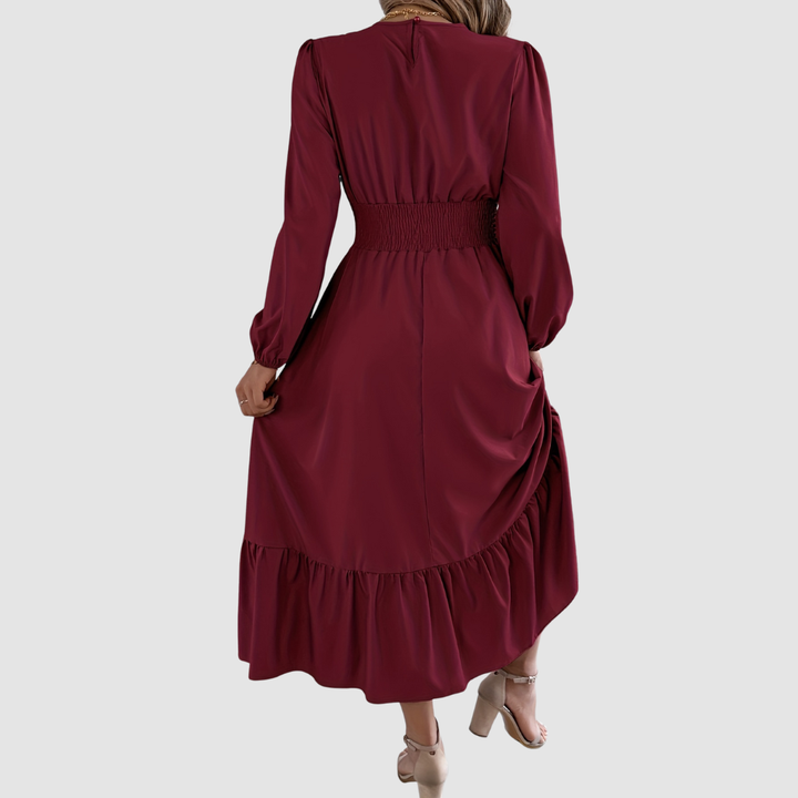 Verolyn - Ruffled Hem Midi Dress