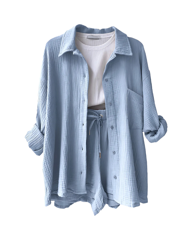 Verolyn - Button-Up Shorts Set
