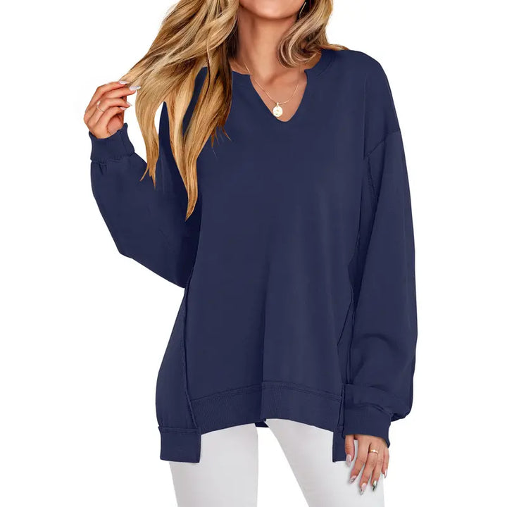 Verolyn - Oversized V-Neck Sweatshirt