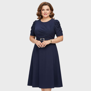 Verolyn - Ruched Soft-Touch Midi Dress