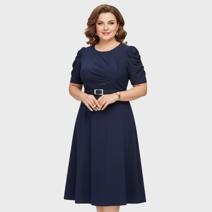 Verolyn - Ruched Soft-Touch Midi Dress