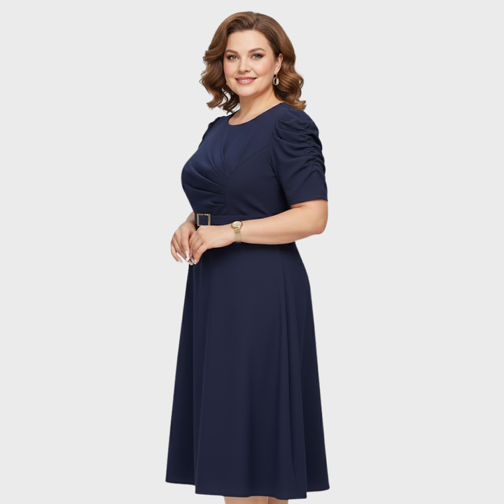 Verolyn - Ruched Soft-Touch Midi Dress
