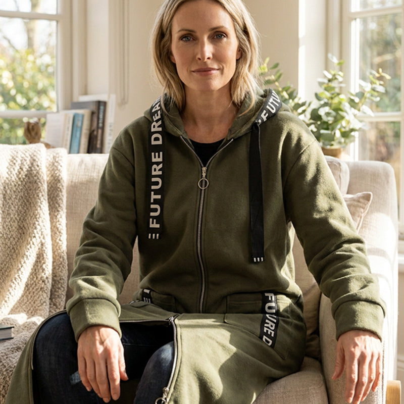 Verolyn oversized hooded sweatshirt coat – view 10