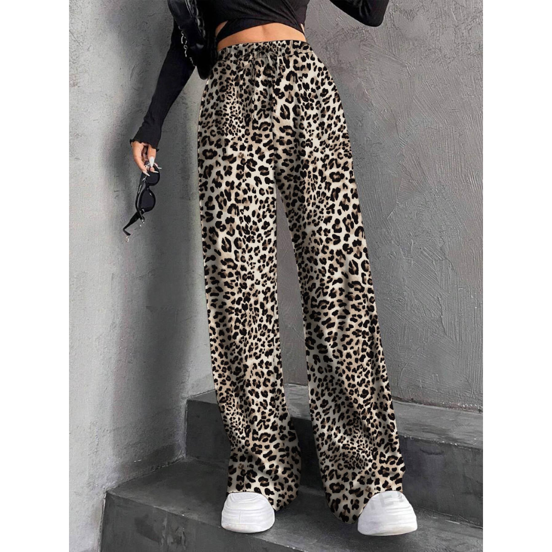 Elastic Waist Wide Leg Trousers in Rust — VerolynBoutique
