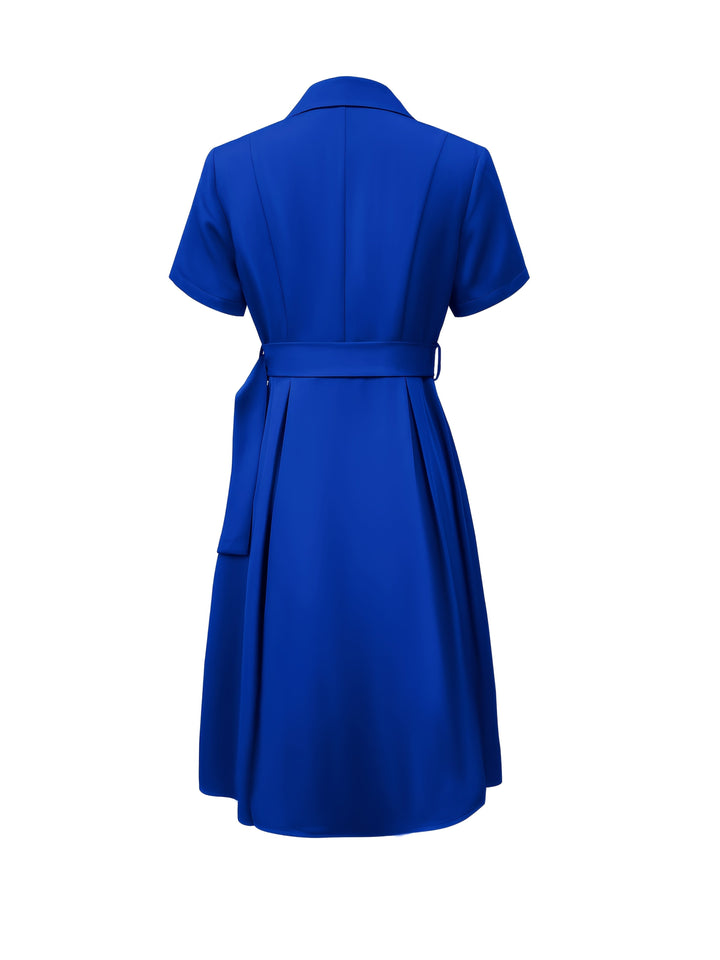 Verolyn - Lapel Collar A-Line Dress