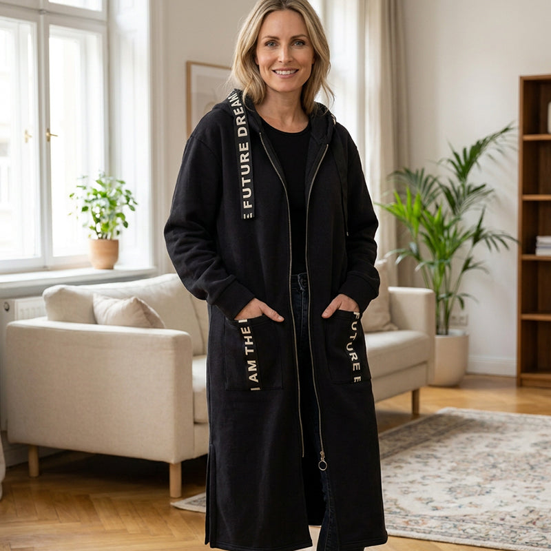 Verolyn oversized hooded sweatshirt coat – view 11