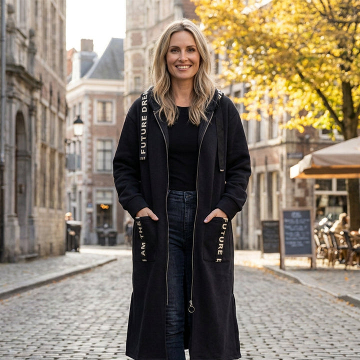 Verolyn oversized hooded sweatshirt coat – view 9