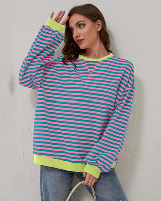 Verolyn - Striped Oversized Sweatshirt