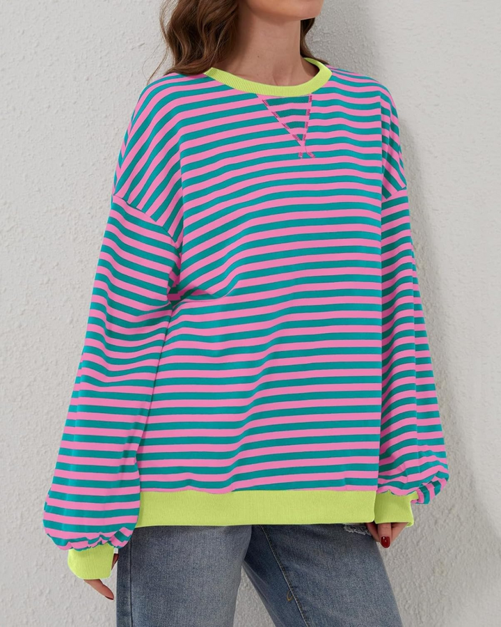 Verolyn - Striped Oversized Sweatshirt