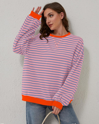 Verolyn - Striped Oversized Sweatshirt