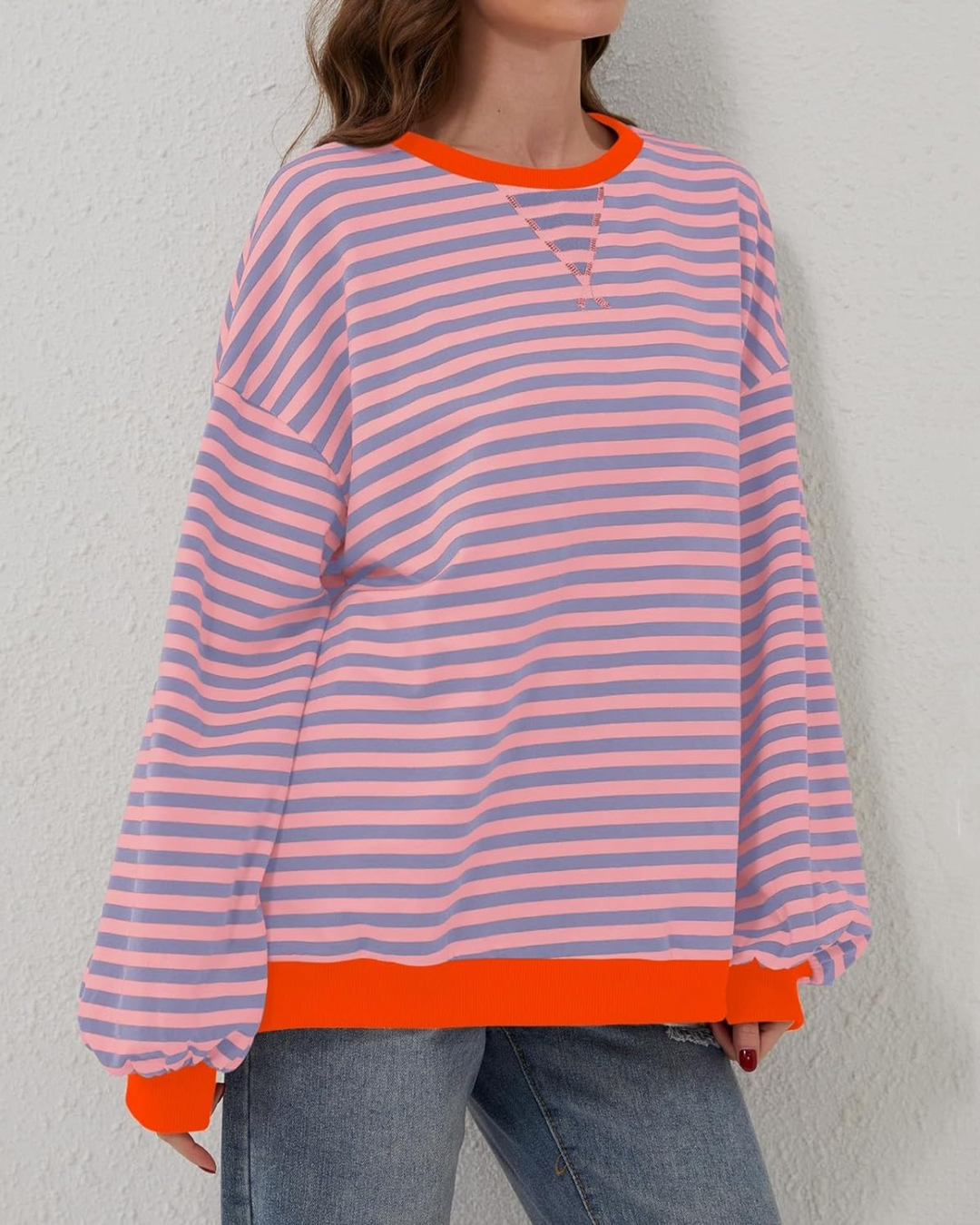 Verolyn - Striped Oversized Sweatshirt