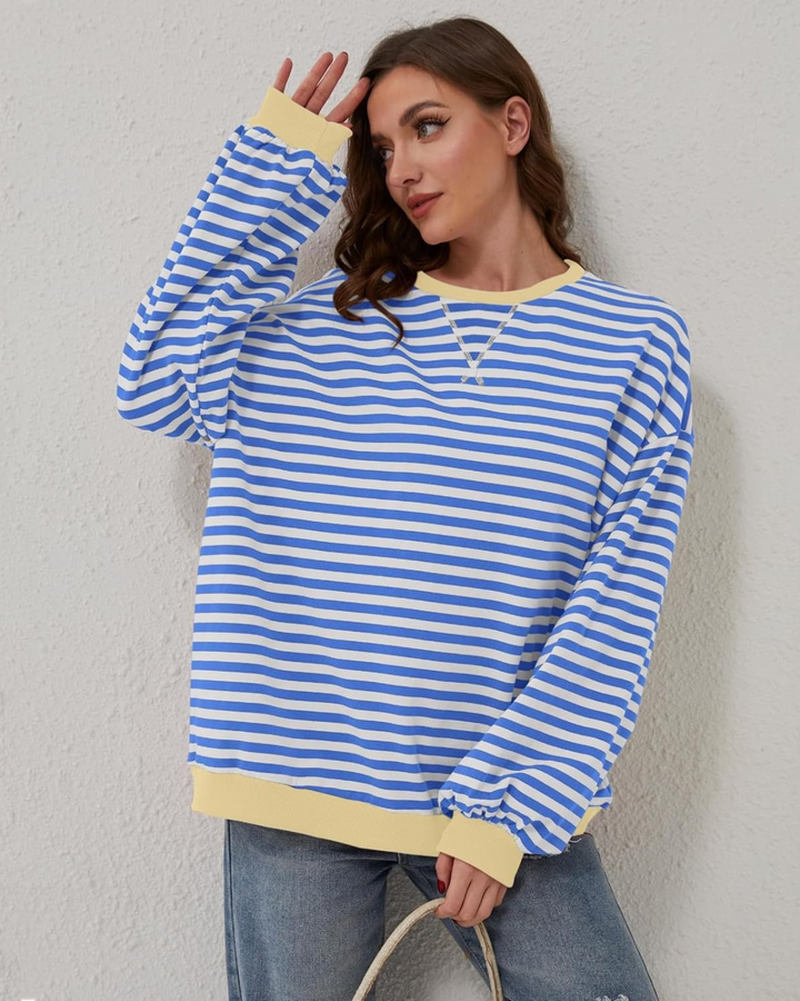 Verolyn - Striped Oversized Sweatshirt