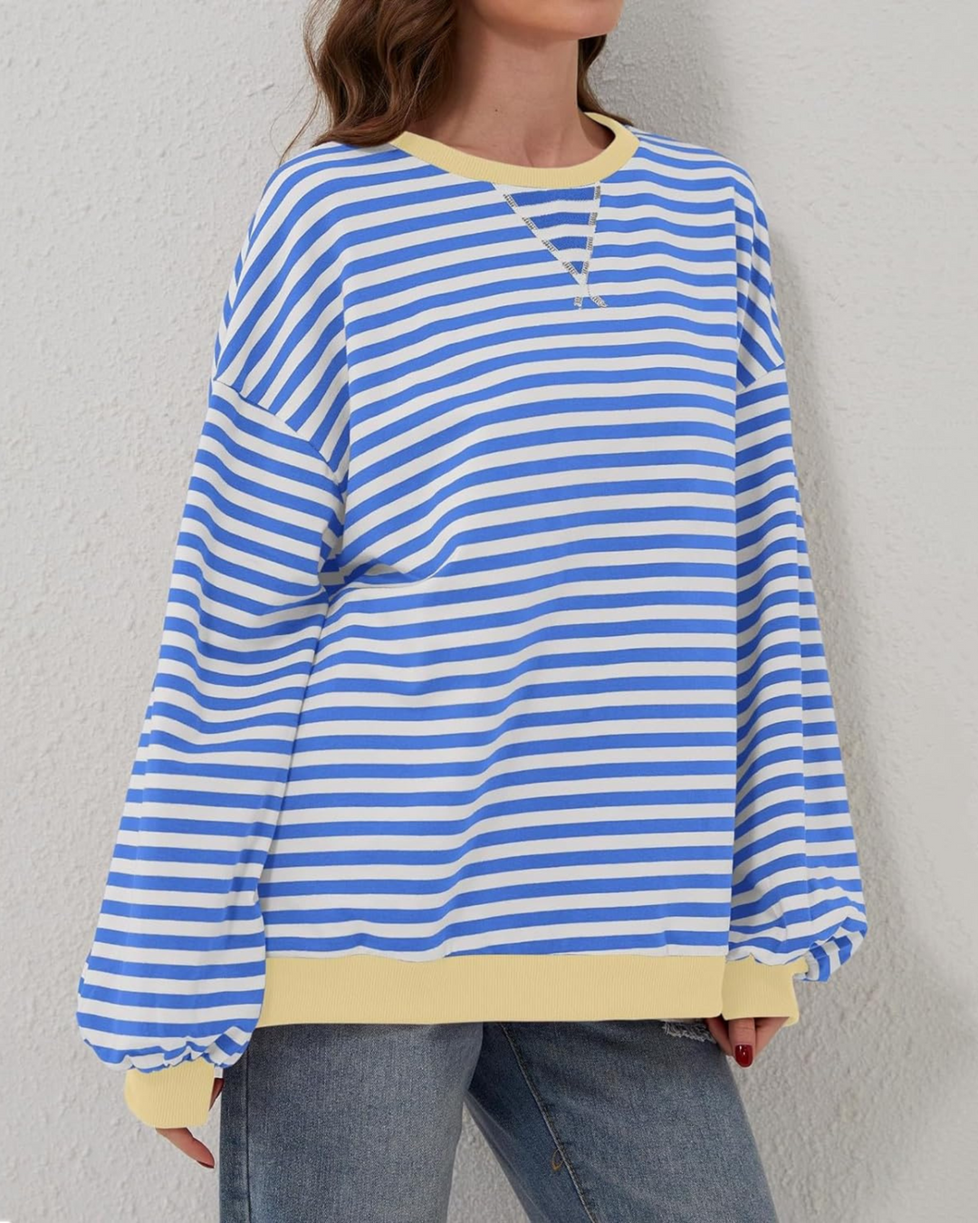 Verolyn - Striped Oversized Sweatshirt