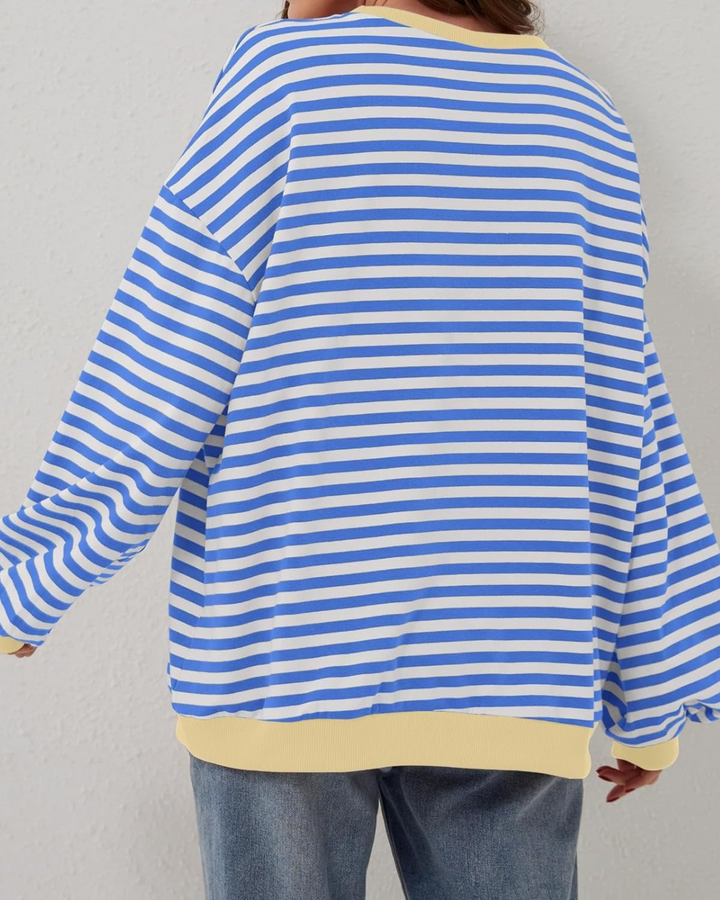 Verolyn - Striped Oversized Sweatshirt