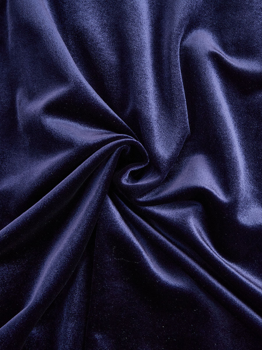 Verolyn - Navy Velvet Midi Dress