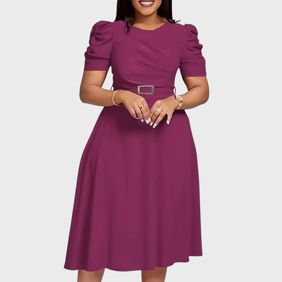 Verolyn - Ruched Soft-Touch Midi Dress