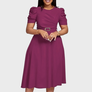Verolyn - Ruched Soft-Touch Midi Dress