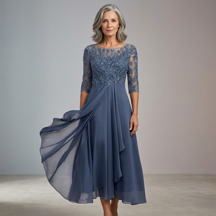 Verolyn - Classic Lace Midi Dress