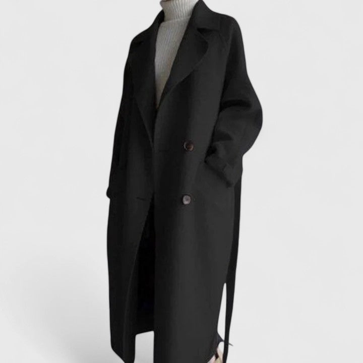 Relaxed Soft Texture Long Coat in Beige — VerolynBoutique