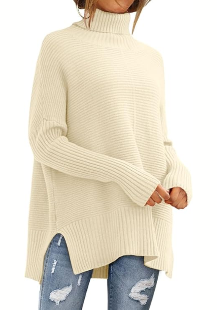 Soft Turtleneck Jumper in Beige — VerolynBoutique