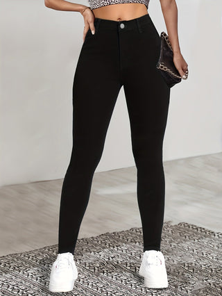 High-Waist Black Skinny Jeans in Black — VerolynBoutique