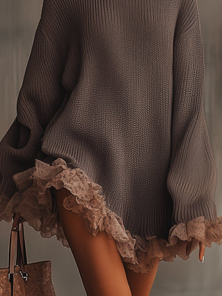 Verolyn - Pleated Knit Midi Dress
