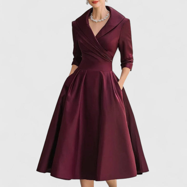 Verolyn - Wrap V-Neck Midi Dress