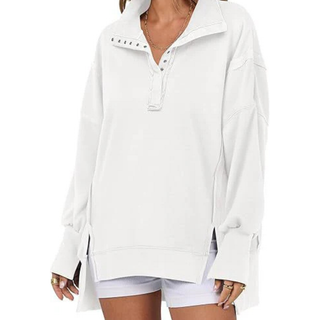 Verolyn - High-Low Split Hem Sweatshirt