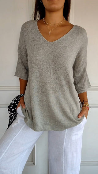 Verolyn - Soft V-Neck Everyday Top