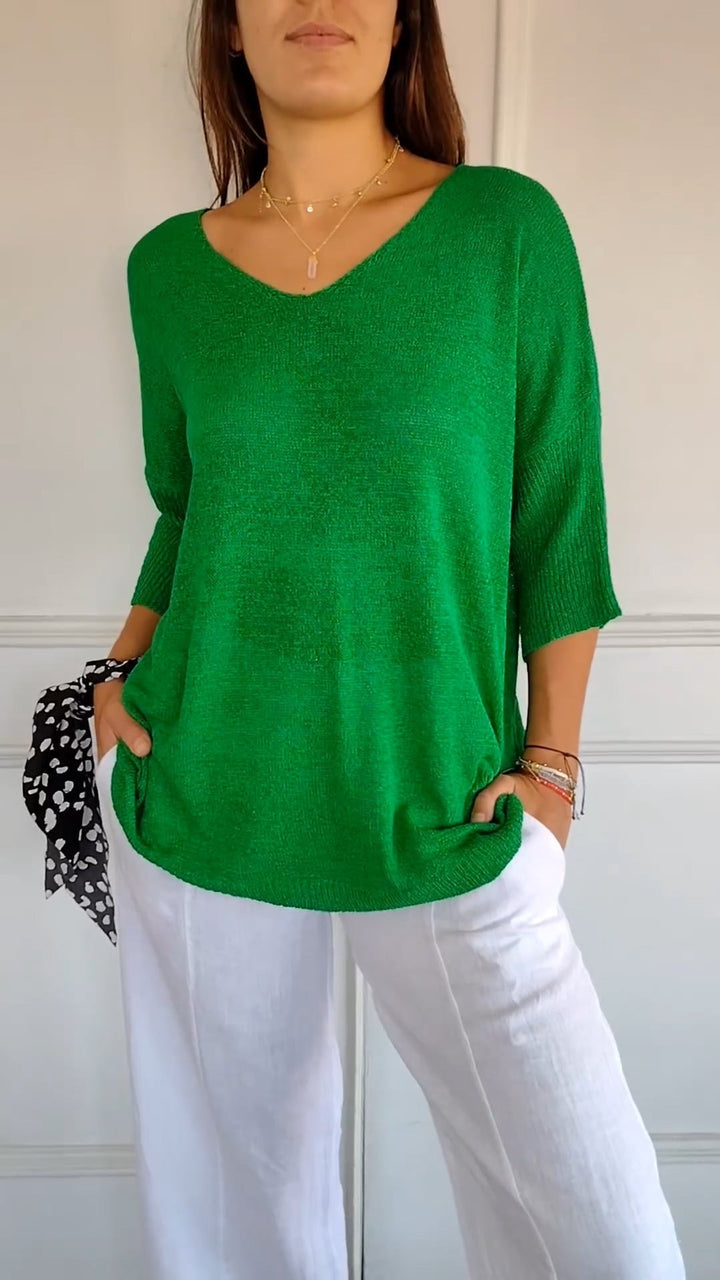 Verolyn - Soft V-Neck Everyday Top