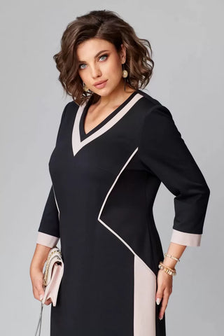 Verolyn - Classic V-Neck Midi Dress