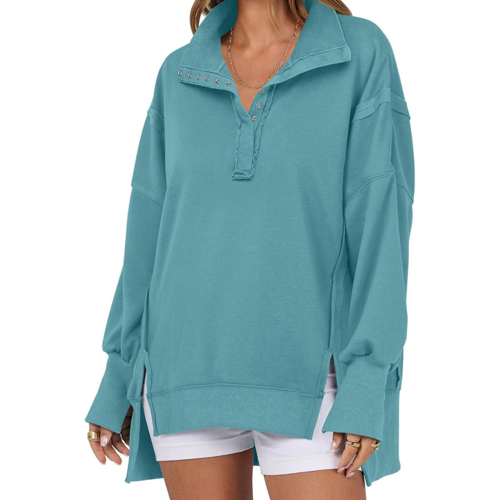 Verolyn - High-Low Split Hem Sweatshirt