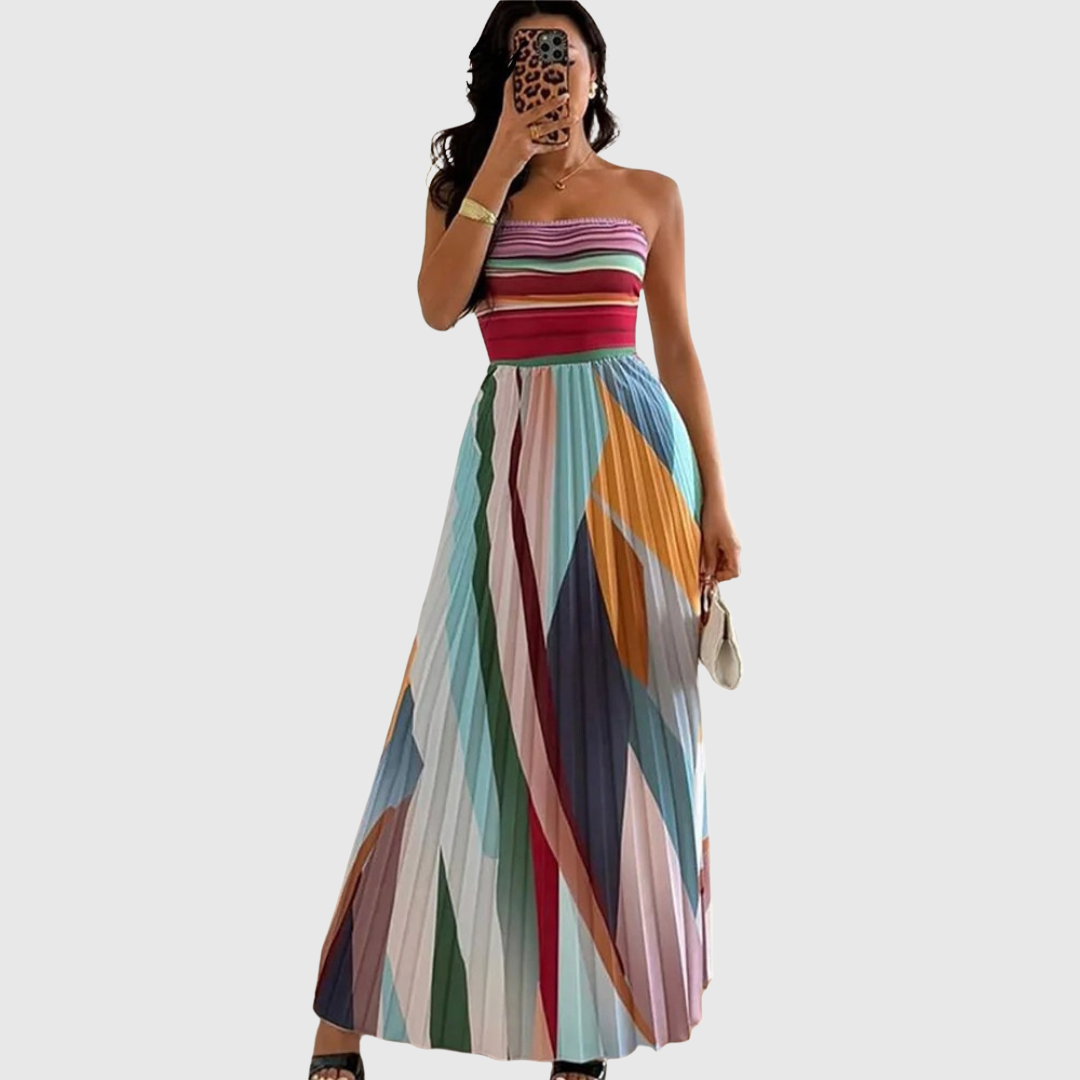 Verolyn - Pleated Evening Dress