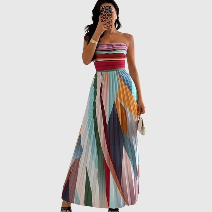 Verolyn - Pleated Evening Dress