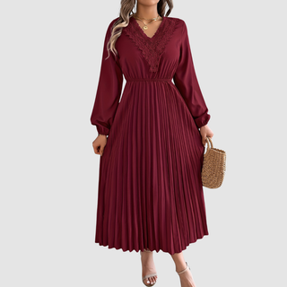 Verolyn - Lace V-Neck A-Line Dress