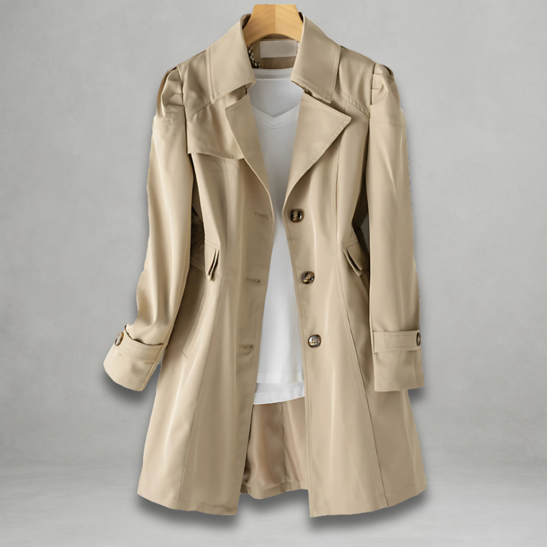 Tailored Autumn Trench Coat in Beige — VerolynBoutique