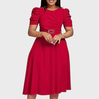 Verolyn - Ruched Soft-Touch Midi Dress