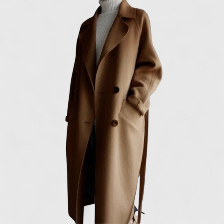 Relaxed Soft Texture Long Coat in Beige — VerolynBoutique
