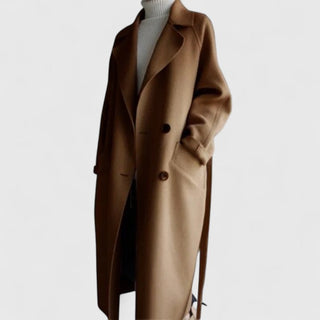 Relaxed Soft Texture Long Coat in Beige — VerolynBoutique
