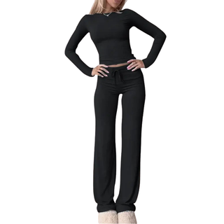 Verolyn - Slim Crop Tee Trouser Set