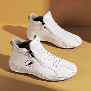 Water-Resistant Side-Zip Comfort Shoes in White — VerolynBoutique