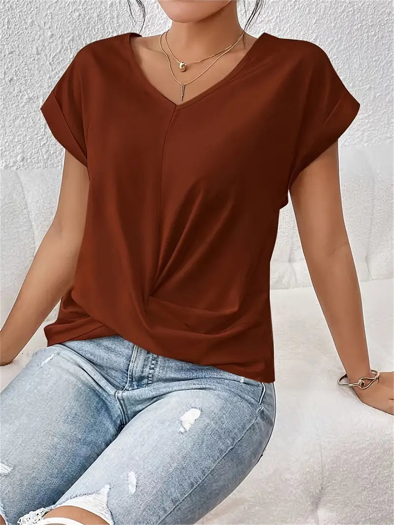 Verolyn - Classic V-Neck Top
