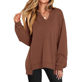 Verolyn - Oversized V-Neck Sweatshirt