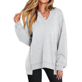 Verolyn - Oversized V-Neck Sweatshirt
